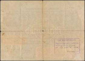 1944 Budapest, származási igazolvány kiállítása végett kiállított házassági anyakönyvi kivonat okmán...