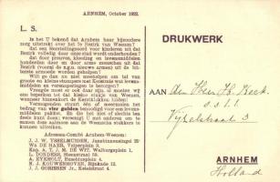 1922 Arnhem, Kinderherstellingsoord der Stadt / Children's rehabilitation center. Christmas art...