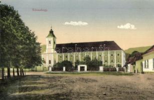 Rózsahegy, Ruzomberok; gimnázium, utcakép. Nyomta Glass & Tuscher / high school, street view