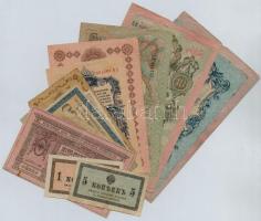 14db-os vegyes cári orosz és szovjet bankjegy tétel T:III,III- 14pcs of various Tsarist Russian and Soviet banknotes C:F,VG