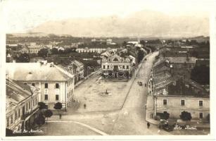 1932 Turócszentmárton, Turciansky Svaty Martin; utcakép, Fischer és Bindfeld üzlete / street view, shops. Foto Ruml