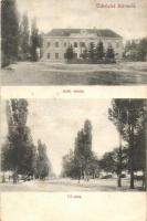 1908 Bős, Böős, Bes, Gabcikovo; Katolikus iskola, Fő utca. Kiadja a böősi kerestény fogyasztási szövetkezet / Catholic school, main street (fa)