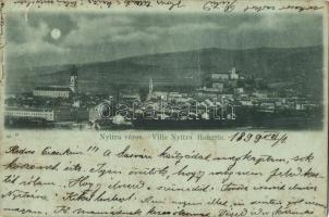 1899 Nyitra, Nitra; látkép, püspöki vár / Zámok / general view, bishops castle (szakadás / tear)