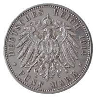 Német Birodalom / Poroszország 1914A 5M Ag "II. Vilmos" 
(27,74g) T:1-,2  German Empire /...