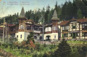 1916 Ótátrafüred, Altschmecks, Stary Smokovec (Tátra, Magas Tátra, Vysoké Tatry); Hygiea villa, Gyógyszertár, étterem. Kiadja Paul Bender / villa, pharmacy, restaurant (EK)