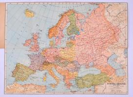 1924 Európa térképe, kiadja: Magyar Földrajzi Intézet Rt., 37×50 cm