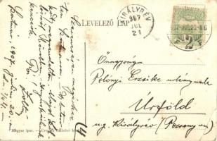 1907 Szatmárnémeti, Szatmár, Satu Mare; Kossuth kerti tó, csónakázók. Kiadja Cseplák Bálintné / park...