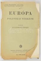 cca 1920-1930 Európa politikai térképe, tervezete: Dr. Schmidt Tibold, kiadja: Magyar Földrajzi Inté...