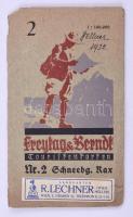 cca 1932 Bécs és környékének turistatérképe, kiadja: Freytag&Berndt, 58×69 cm
