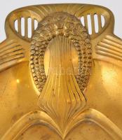 Jugendstil réz kínáló, jelzés nélkül, 39×20 cm