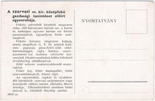 A szarvasi m. kir. középfokú gazdasági tanintézet előírt egyenruhája / Hungarian school uniform, Stu...