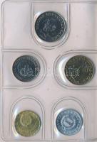 1987. 2f-20Ft (10xklf) forgalmi sor csokoládébarna műbőrtokban T:1