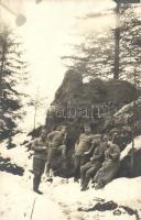 1917 Olasz front a havas hegyekben / WWI K.u.k. military in the Italian front, snowy mountains. photo