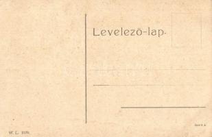 Beregszász, Berehove; Vérke folyó részlete, híd. W. L. 1929. / Verke riverbank, bridge (EK)