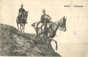 Előőrs / Vorposten / WWI Austro-Hungarian K.u.K. military outpost, cavalrymen + HADTÁP-POSTAHIVATAL 170. (Rb)