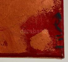 RE jelzéssel: Mesefa. Olaj, vászon,  29,5×25 cm