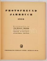 Fr. Willy Frerk: Photofreund Jahrbuch 1936. Berlin, Photokino-Verlag GmbH. Kiadói egészvászon kötés,...