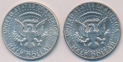 Amerikai Egyesült Államok 1964-1968D 1/2$ Ag "Kennedy" (2xklf) T:1-
USA 1964-1968D 1/2 Do...