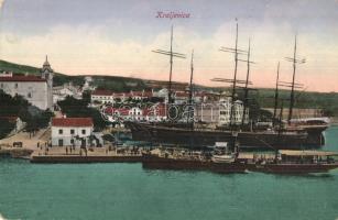 Kraljevica, Portoré; port with ship (fa)