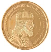 DN Magyar Aranyóriások - Aranyérem Szent István király születésének 1000. évfordulója emlékére 1969 aranyozott Cu utánveret T:PP