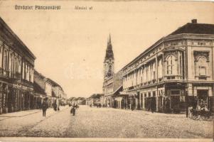 Pancsova, Pancevo; Almási út, üzletek / street view, shops (EK)