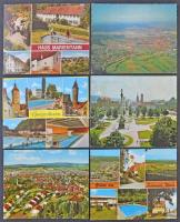 Kb. 400-500 db MODERN külföldi városképes lap a világ minden tájáról dobozban / Cca. 400-500 modern European and world-wide town-view postcards in a box