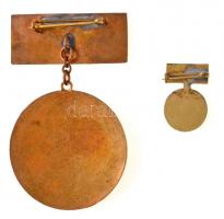 ~1970-1980. "Kiváló Véradó" zománcozott fém kitüntetés miniatűrrel együtt T:1-,2