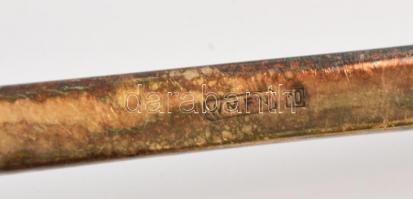 Monogramos alpakka evőeszközkészlet, jelzett (W.M.F.21) ,  szedő villa és kanál csontnyéllel, pótolt...