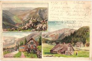 36 db RÉGI osztrák, német és cseh városképes lap több lithoval / 36 pre-1945 town-view postcards fro...