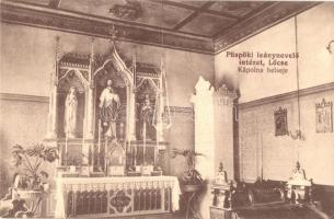 1913 Lőcse, Levoca; Püspöki leánynevelő intézet, kápolna belseje / girl schools chapel, interior