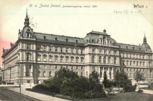 Vienna, Wien I. K. k. Justiz Palast, Schmerlingplatz. K. Ledermann 195 A / Palace of Justice (EK)