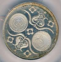 1980. "Naptár" Ag bélyegérem ÁPV tokban (~5,5g/0.835/24mm) T:1- (eredetileg PP) patina