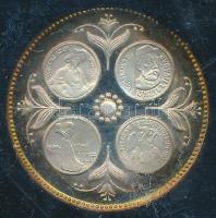 1978. "Naptár" Ag bélyegérem műanyag tokban (~5,5g/0.835/24mm) T:1- (eredetileg PP) patina