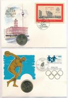 NDK 1985-1990. 13db különféle érmés boríték, bélyeggel és bélyegzéssel T:I
GDR 1985-1990. 13pcs of ...