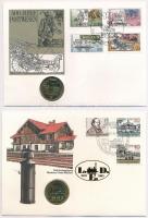 NDK 1985-1990. 13db különféle érmés boríték, bélyeggel és bélyegzéssel T:I
GDR 1985-1990. 13pcs of ...