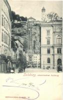1903 Salzburg, elektrischer Aufzug, Gasthaus / electric lift, inn. Würthle & Sohn 55.