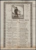 cca 1830-1860 Kéményseprő köszöntés az új évre, javított papírlap