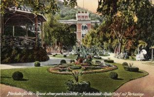 Herkulesfürdő, Baile Herculane; Rezső udvar és park / Rudolfshof mit Park / spa, park, bathing hall