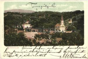 1902 Oravicabánya, Oravica, Oravita; látkép, Görögkeleti ortodox templom. Kiadja Eisele & Lenz / view with the Greek Orthodox church