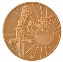 1993. "Atilla Isten Kardja Ősbemutató 1993. Aug. 20." aranyozott emlékérem (42,5mm) T:1 (e...