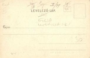 Budapest VI. Oktogon tér, villamos, Café Abbazia kávéház, Prindl üzlete. Kiadja Divald Károly 217. s...