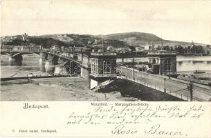 1905 Budapest XIII. Margit híd, villamos. Ganz Antal 3.