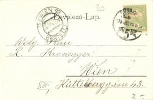 1905 Budapest XIII. Margit híd, villamos. Ganz Antal 3