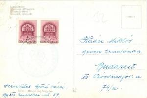 Budapest VIII. Erzsébet körút (Blaha Lujza tér), villamos, automobil, üzletek + 1941 A Magyar Művész...