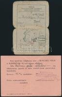 1944-1945 3 db igazolvány (DEGOR Magyarországi Zsidók Deportáltakat Gondozó Országos Bizottsága, Hungária Vegyi és Kohóművek, Hadiüzem Személyzeti Parancsnokság)