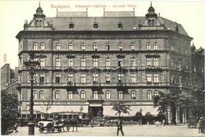 Budapest VII. Központi szálloda, étterem és kávéház, villamos. Taussig A.