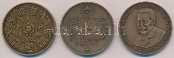 3db-os MÉE emlékérem tétel, mind Br, benne 1979. "Magyar Éremgyűjtők Egyesülete", 1981. &q...