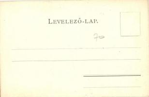 Szeghalom, Vasútállomás, Református templom. Kiadja Véver Oszkár. Art Nouveau, floral