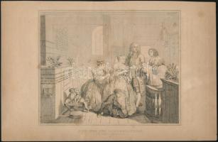 Marriage a la mode, 3 db különféle jelenetes acélmetszet, 15×23 cm