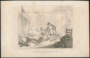 Marriage a la mode, 3 db különféle jelenetes acélmetszet, 15×23 cm